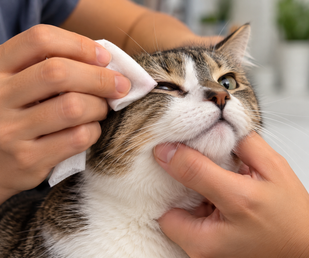 Wipe away excess