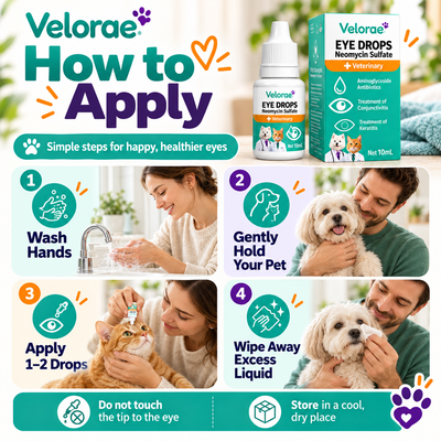 Velorae Advanced Eye Hygiene Solution | Gentle Cleansing Drops for Dogs & Cats