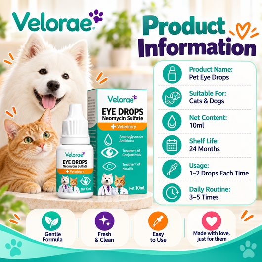 Velorae Advanced Eye Hygiene Solution | Gentle Cleansing Drops for Dog